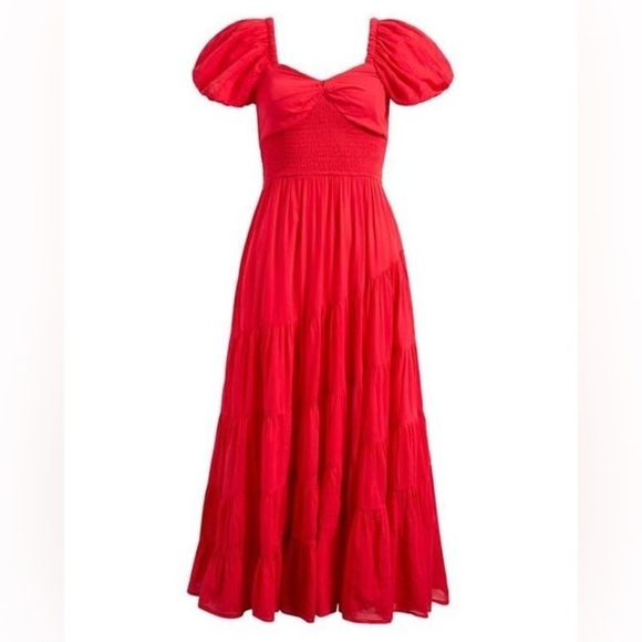 NEW Free People sundrenched short sleeve maxi dress S B1788